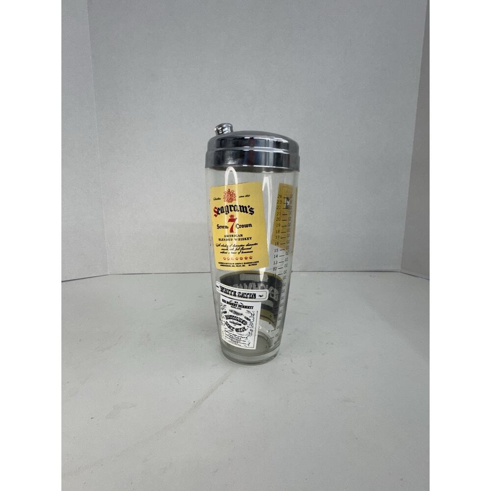 Seagram’s Glass Shaker with Chrome Top